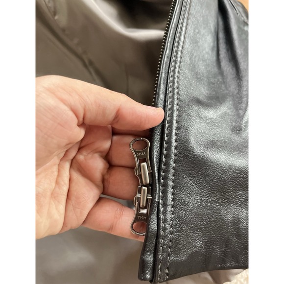 Vintage Danier Black Leather Coat 2XL Oversized Grunge Chic Premium Leather - Picture 3 of 16